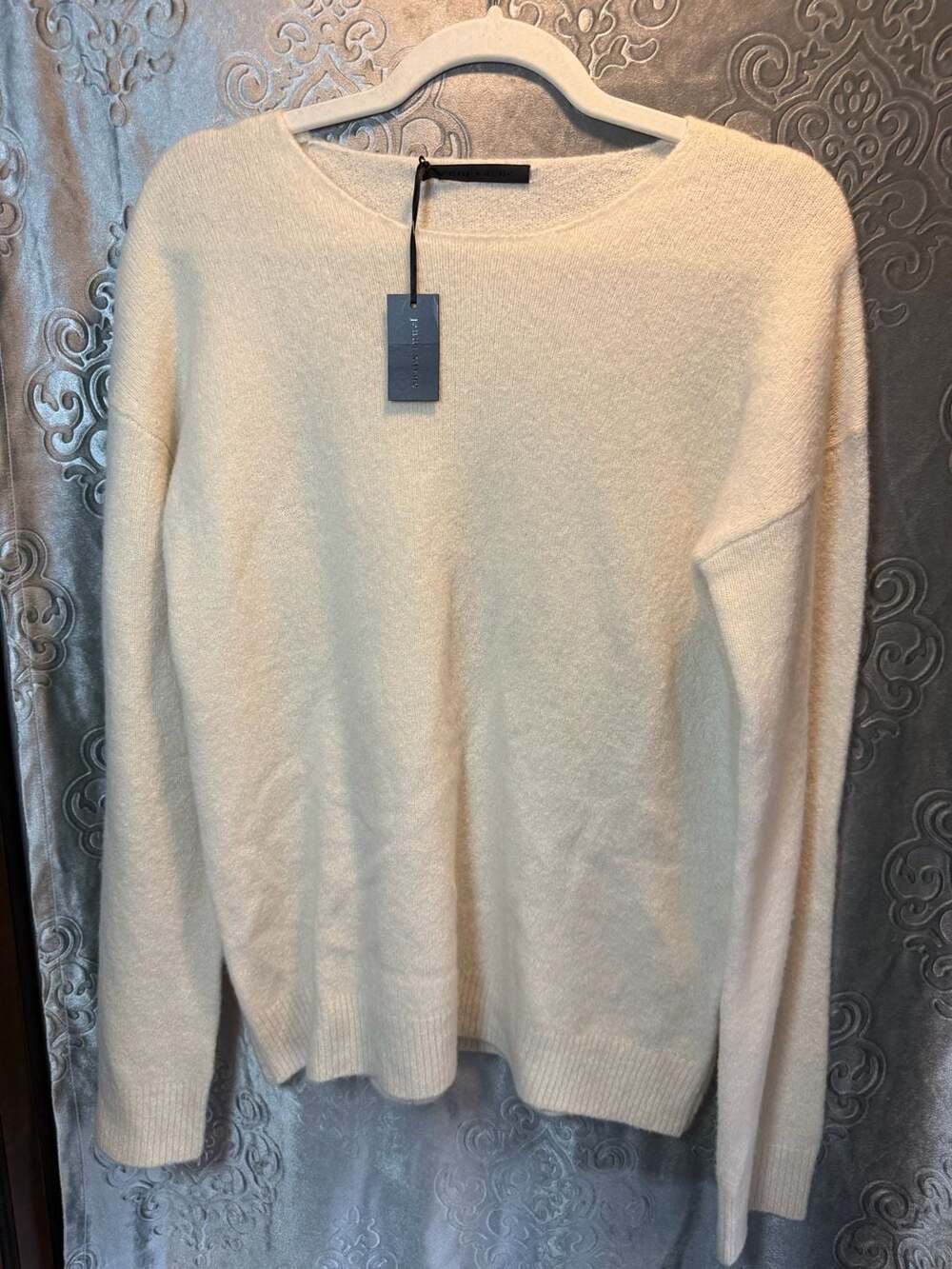 NWT Jenni Kayne Cream Cashmere Crewneck Sweater - Picture 2 of 4